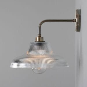 Mono Vintage Railway Glass Bathroom Wall Light 30cm IP65 Glass Bathroom Wall Sconces Great Lighting UK Ltd